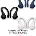 Victor HA-EC25T HA-EC25T-B Fully Wireless Earphones, Ear-hook Type, Main Unit Weight: 0.2 oz (6.9 g) (one ear), Up to 30 Hours Playback, Waterproof, Bluetooth Ver5.1 Compatible, Sports, Black
