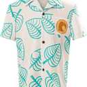 Unisex Animal Nook Tom Shirt Cosplay Costume Short Sleeve Button up Tops (XX-Large, Male)