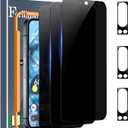 Ferilinso 3 Pack Privacy Screen Protector for Google Pixel 8 Pro with 3 Pack Tempered Glass Camera Lens Protector Phone Case Friendly Accessories Protector de Pantalla for Google Pixel 8 Pro