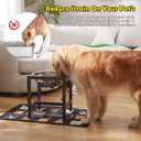 ADENGL 1.6 Gallon Elevated Dog Water Bowl for Large Dogs, 4-Height Adjustable (1318'') Raised Stainless Steel Bowl with Spill-Proof Mat & Sturdy Metal Stand, Easy-Clean Feeder for Indoor/Outdoor Use