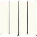 Room Divider 6FT Portable Room Dividers and Folding Privacy Screens, 88'' W Fabric Divider for Room Separation, 4 Panel Partition Room Dividers Freestanding Wall Divider Screen for Dorm Studio Office (Beige)