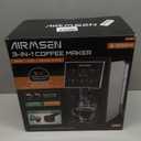 AIRMSEN Grind & Brew Coffee Maker with Built-in Grinder (2026 Model) - Single-Serve, Compatible with K-Cup Pods & Ground, 1000W Fast 6-14oz Brewer, Descaling Alert, Touchscreen & 50oz Removable Tank