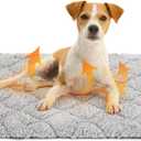 Self Warming Cat Bed Self Heating Cat Dog Mat 24 x 18 inch Soft & Fluffy Cat Bed Noiseless Thermal Pet Pad for Indoor Outdoor Pets with Removable Cover Non-Slip Bottom (29.5"L x 18.9"W x 1.2"Th)