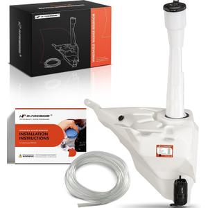 A-Premium Windshield Washer Reservoir Tank Assembly Compatible with Toyota Tacoma 1998-2004 - with Cap & Washer Pump & Fluid Level Sensor Hole, Replace 8531504060