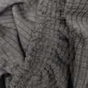 H.VERSAILTEX Super Stretch Individual Seat Cushion Covers Sofa Couch Slipcover Sets Thick Jacquard Textured Twill Fabric (3 Piece Covers, Black)