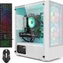 STGAubron Gaming PC Desktop,Core I7,RX 7600 8G,16G RAM,512G SSD | Gaming Computer Tower for Streaming,Video Editing,Home,School,I7 up to 3.9GHz,ARGB Fan,WiFi 6,BT 5.2,4K DP,HDMI,Win11 Home