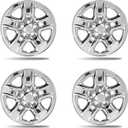 17 Inch Chrome Silver Wheel Skins Compatible with 2006-2012 Toyota RAV4, Fits OEM 17" Stock Steel Wheels #42611-42200, #42611-0R020, Snap-On Rim Covers 4-Pack