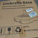 Patio Umbrella Base Heavy Duty with Wheels, Max 100lb Fillable Umbrella Stand Mobile Square Market Stand, Windproof Outdoor Umbrella Holder for Deck, Poolside, Lawn, Fits Muti Sized Umbrellas