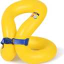 Floaties Swim Vest for Child, Portable Inflatable Pool Floats Swimming Ring with Adjustable Safety Buckle, Safety Swim Arm Bands with Double Surround Air Bag, Durable Float Tube for Kids (M(for weight:50-88lbs), Yellow)