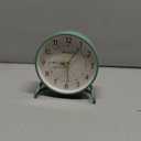 4.5" Antique Retro Analog Alarm Clock, Small Silent Desk Clock with Manual Light, Snooze, for Living Room, Bedroom, Bedside, Desk(Green)