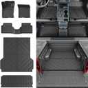 powoq Gas Floor Mat Compatible with 2022-2025 Ford Maverick Truck Bed Mat Liner Cargo Liner TPE Tailgate Mat Replacement for 2022-2024 2025 Ford Maverick Accessories(Bed Mat+Tailgate Mat+Floor Mat)