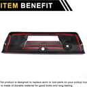 1 Set Tailgate Handle Cover Exterior Trim for Ford F-150 2021-2024 ABS Carbon Fiber Pattern Black