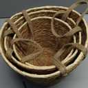 3 Pieces 12" 10" 9" Weaving Storage Baskets Storage Bins Simple Multifunctional