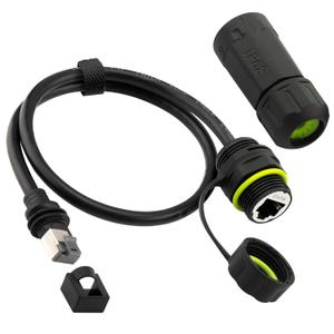 Waterproof Ethernet Adapter for Starlink Gen 3 and Starlink Mini, Starlink Gen 3 Cable Extension Adapter, Starlink Standard to RJ45 Coupler for Starlink V3/ Mini Dish and Router 2 PCS