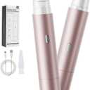 2 in 1 Womens Razors Shaver Bikini Tnimmer, Women Electric Razors for Shaving Underarms Leg Pubic Facial Hair Removal for Waterproof Wet and Dry IPX8