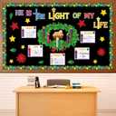 Christmas Advent Bulletin Board Set Advent Wreath Candle Classroom Decoration Love Hope Joy Peace Cutouts Xmas Nativity Bulletin Board for Winter Holiday Christian Religious Sunday School Wall Decor