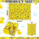 SmoothNovelty Cute Rubber Duck Throw Blanket Cartoon Ducky Gift Decorative Soft Fleece Ducky All Season Blankets Cozy Flannel Carpet for Bed Chair Car Sofa Couch Bedroom(Yellow,50" X 60")