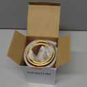 DASITON Makeup Brush holder Organizer,Crystal Cosmetic Makeup Brush Glass Brushes Storage Holder, Vintage Make Up Brush Cup Pen Pencil Holder striped vase(Pink S+L)