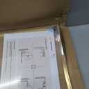 Lightomorrow Bulletin Board 30 x 20 inches, Oatmeal White Pin Board Vision Board, Golden Aluminum Framed Fabric Cork Board with 10 Push Pins