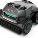 AIPER Cordless Robotic Pool Cleaner, WavePath Navigation, Wall-Climbing, Quad-Motor, 150 mins Runtime for Inground Pools up to 1,600 sq.ft, Seagull Pro ZT6002, (Gray)