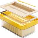 Butter Slicer Cutter, Stick Butter Container Dish with Lid for Fridge,Butter Container Butter Box Case for Countertop or Fridge