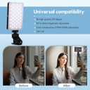 Selfie Light, Portable Phone Light for Video Recording, 90LED Rechargeable Adjusted 3 Light Modes Ring Light Clip for iPhone, Android, Phone, IPad, Laptop, Camera, TikTok, Makeup, Live Stream, Selfie