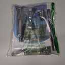 Fountain Pump Nozzle kit 8PC Mushroom Spray Head Kit for Pond Pumps - Water Fountain Nozzle Set Submersible, Black (Large)