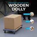 Simpli-Magic 79545 30 in. x 18 in. Hardwood Furniture Moving Dolly 1,320 lbs. Capacity 4 Swivel Wheels Heavy-Duty Furniture Dollies, 2 Pack