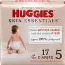 Huggies Size 5 Diapers, Skin Essentials Baby Diapers, Size 5 (27+ lbs), 17 Count