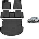 KELCSEECS All Weather Floor Mats & Cargo Liner for 2013 2014 2015 2016 2017 2018 Hyundai Santa Fe Sport(Only 5 Seater) Automotive Car Mats Trunk Liner Floor Liners Trunk Mat Santa Fe Sport Floor Mats