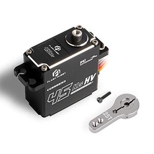 FLASH HOBBY 45KG Coreless Servo 8.4V High Torque Full Metal Gear Servo, IP67 Waterproof Steering RC Servo with Control Angle 270° for 1/10 Scale RC Cars, RC Crawler, Trucks & Robot Parts (45KG)