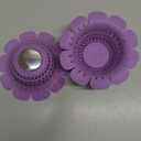 Shower Drain Hair Catcher, Multipurpose Collapsible Silicone Hair Catcher Drain Cover for Pop Up and Flat Drains of Bathtub Tub Bathroom Sink, Flower-Shaped Hair Trapper (Purple), Pack of2. 