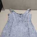 DYMADE Women's Denim Dress Sexy V Neck Bodycon Sleeveless Jeans Short Dresses XL