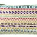 Fahrendom Ethnic Geometric Lumbar Decorative Rectangle Pillow Cover 12 x 20, Colorful Retro Tribal Porch Patio Pillowcase, Farmhouse Sofa Couch Cushion Case Home Decor Housewarming Gift