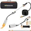 Propane Torch Weed Burner, High Output 1,800,000 BTU Flame Thrower Kit with 10FT Hose Self Lighter, Upgraded Blow Torches for Weeds Burning, Snow Melting, and Outdoor Cooking