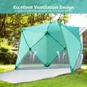 Old Bahama Bay Pop Up Beach Tent, Portable Shade Sun Shelter UPF50+ UV Protection for 4 Person Extendable Floor for Fishing Hiking Camping, Waterproof WindproofMint Green