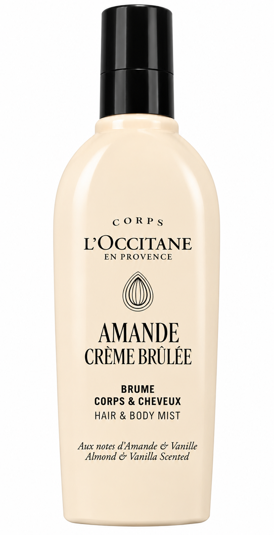 L'Occitane Amande Crème Brûlée Hair & Body Mist, Almond & Vanilla Scented