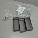 Amazon Basics Magnetic Storage Baskets, Mesh Organizers for Office Supplies and Workspace, 6" x 2.5" x 2.2", Black, 3-Pack