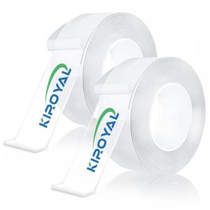 Double Sided Tape Heavy Duty, Nano Double Sided Adhesive Tape, Clear Mounting Tape Picture Hanging Adhesive Strips (2 Rolls, Total 20FT), Weatherproof for Indoor or Outdoor