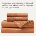 Bedsure Queen Sheet Set - 4 Pieces Soft Queen Size Sheets - Breathable & Cooling - Hotel Luxury - Easy Care Polyester Microfiber Bedding for Women, Men, Dusty Orange