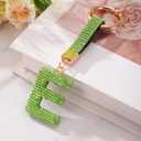 4 x uxcell Alphabet Letter Bag Charm Rhinestone Initial Alphabet