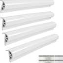 12/16/24FT Marine Dock Bumpers,P-Type PVC Dock Bumper Fenders for Horizontal Decks or Piers Protection,Hardware Inclded(White/Black/Grey)