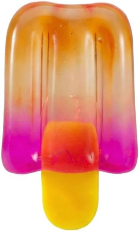 Ice Cream Squeeze Squishy,Summer Sensory Stress Relief,Easter Basket Stuffers Party Favors for Anxiety Relief Everyone,Birthday Gift (Yellow)