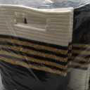 UBBCARE Set of 3 Storage Cubes 11 X 10.5 X 10.5 in, Water Hyacinth Storage Bins for Shelves, Toys, Book, Storage Baskets with Handles, Cotton Rope Woven Baskets for Organizing, Black