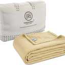 Threadmill Summer Muslin Blankets Queen Size | 100% Cotton 4 Layer Gauze Blanket | Soft, Breathable and Cozy Blanket | Cozy, Lightweight Blankets for Bed Seasons | Beige