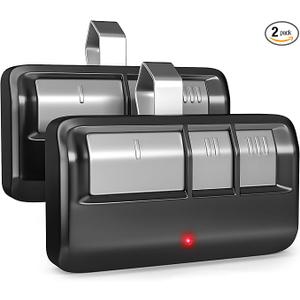 Universal Garage Door Opener Remote with Visor Clip, for LiftMaster/Chamberlain/Craftsman Door Opener, Suitable for 5 Color Learn Buttons, 2 Pack