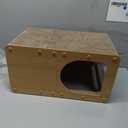 EHEYCIGA Cardboard Cat Scratcher House, 17-Inch Corrugated Cat Scratcher for Indoor Cats, Kitten Scratching Board Pad, Brown