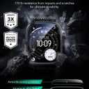 ESR Armorite Screen Protector for Apple Watch Ultra 3 2025 /Ultra 2 /Ultra (49 mm), Military Grade Protection, Tempered Glass Film with Aluminum Alloy Frame, Anti-Scratch, 2 Pack, Black