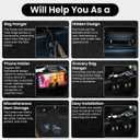 4Pcs Premium Car Seat Hooks for Headrest  Stylish Black Leather Purse Hook for Car, Zinc Alloy Double Hooks, Mobile Phone Holder, Car Seat Back Storage Organizer for Purses, Bags, Groceries, & More