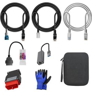 6 Pcs Diagnostic Cables Set for Tesla Model S 3 X Y, USB OBD2 Diagnostic Tools Adapter, with OBDII Adapter Harness 1013230-00-A, 1137658-00-C, 1930388-00-A